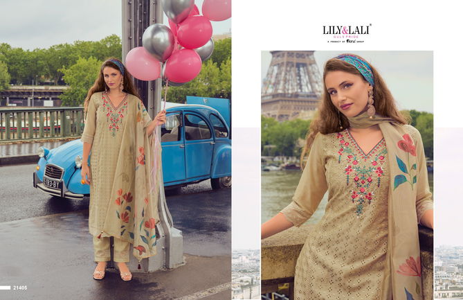 Nusrat By Lily And Lali Chanderi Embroidery Designer Readymade Suits Wholesale Online